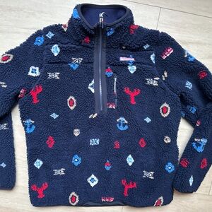 Vineyard Vines Nautical Icons Supershep Fleece Half Zip Pullover Women’s small